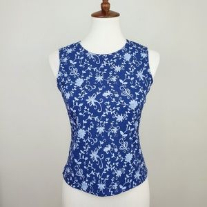 Vintage 90s Casual Corner Floral Top
